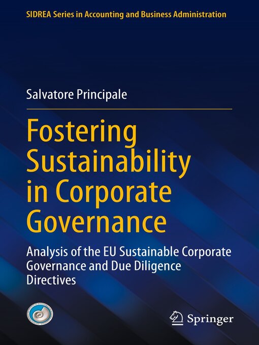 Title details for Fostering Sustainability in Corporate Governance by Salvatore Principale - Available